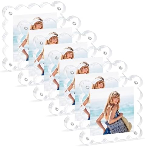 Acrylic Magnetic Picture Frames 4x4 6pack Square Photo Frame by Unknown