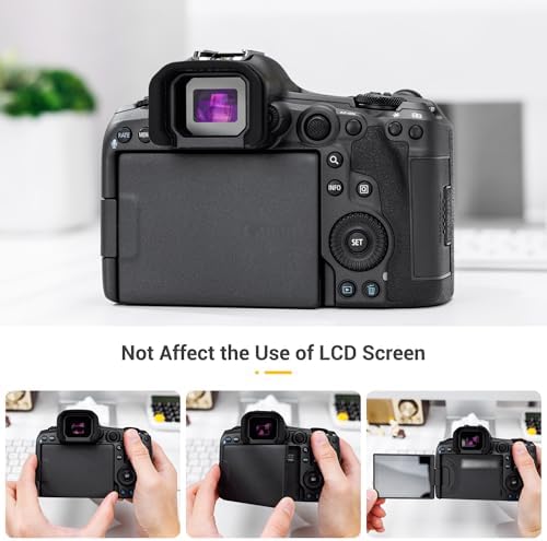 JJC Soft Rubber Eyecup Eyepiece Viewfinder for Canon EOS R5 Mark II Camera - Image 4