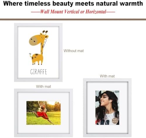 RPJC 8x10 Solid Wood Picture Frame Real Glass Cover White - Image 5