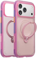 TORRAS Ostand Q3 Air for iPhone 17 Pro Case 6.3'' with Stronger Magnetic Stand, Fit for Magsafe, Airbags Miltary Protection, Camera Control for iPhone 17 Pro Case, Shockproof & Stylish, Neon Pink by Unknown