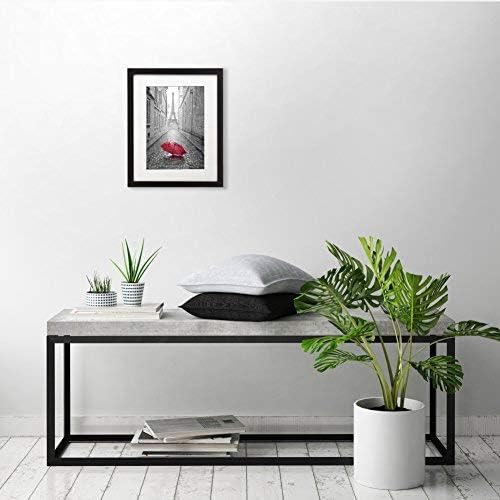 Americanflat 11x13 Picture Frame with Shatter-Resistant Glass - Use as 8x10 Frame with Mat or Display 11x13 Photo Without Mat - Signature Collection - Picture Frames for Wall Display - Black - Image 5