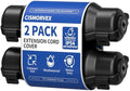 2 Pack Outdoor Extension Cord Safety Cover, Waterproof, Black by Unknown