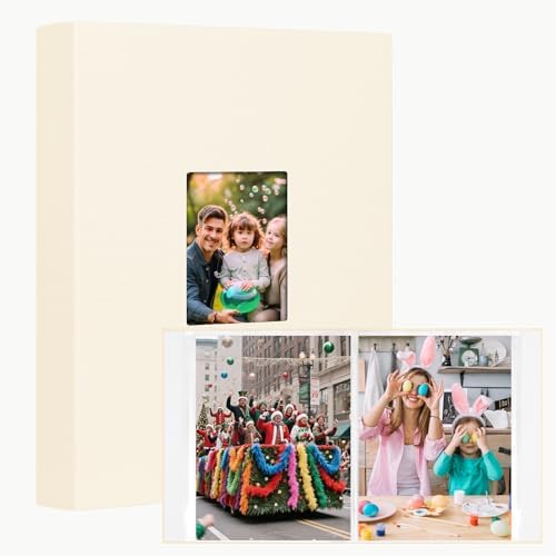 Aevdor 8.5x11 Photo Album, Holds 72 Photos, Linen Cover, Beige by Aevdor