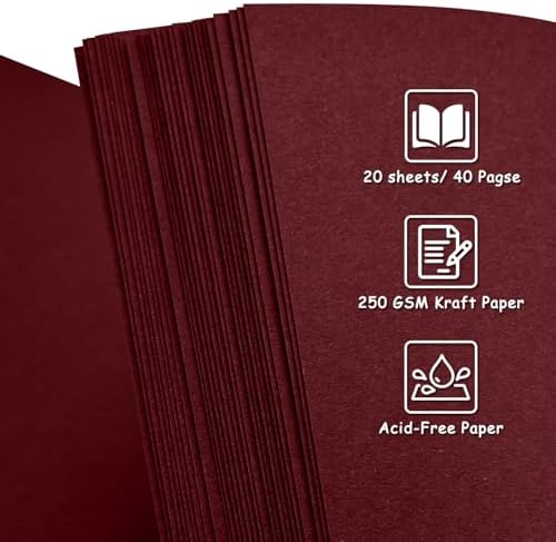 Scrapbook Album 12x12 Inch - Hardcover Kraft Paper Photo Album with 40 Pages, Memory Book for Wedding, Anniversary, Family, Christmas, Baby Shower, Ideal for Preserving Precious Moments - Image 5