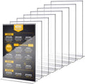 Shellwei 8 Pcs Acrylic Sign Holder 11 x 14'' Clear Acrylic Picture Frame Vertical Table Top Frame with Stand Double Sided T Shape Flyer Holder for Paper Menu Photo Restaurant Office Home by Shellwei
