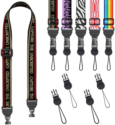 FIEIL Letter Slogan Shoulder Strap, Adjustable Camera Strap with 2 Sets of Quick-Release Buckles, Comfortable Neck Strap for iPad, Tablet, Camera, Laptop, Binocular, Luggage Bag by FIEIL