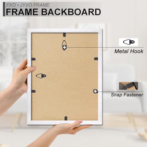 Fxojyvo 9x13 Picture Frame Set of 2 White Engineered Wood Wall Hanging - Image 6