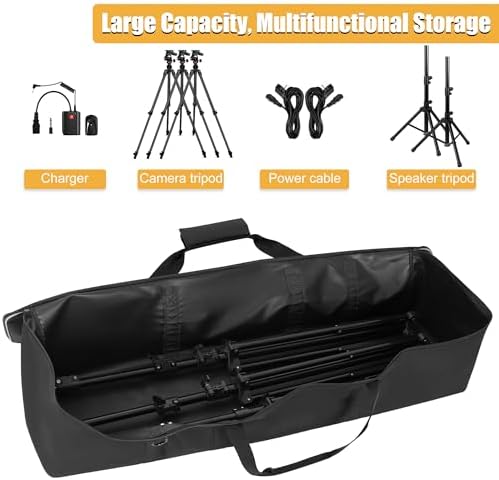 Multifunctional Tripod Bag 50 X 10 X 10 Inches / 127 X 25.5 X 25.5 cm Heavy Duty Tripod Carrying Case with Handle for Lights, Speakers, Cameras, Booms, Microphone Stands, Black - Image 2