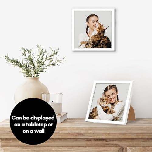 Americanflat 6x6 Picture Frame - Slim Molding - White - Image 4