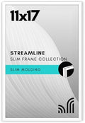 Americanflat 11x17 Picture Frame - Slim Molding - White by Americanflat