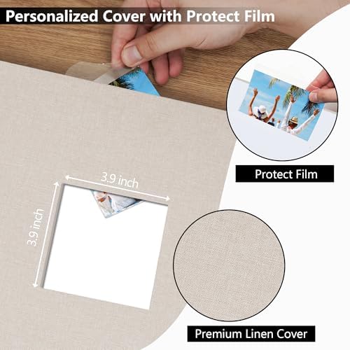 Vienrose Scrapbook Photo Album,12x12 Inch,3 Ring Binder,Off White,60 Pages - Image 5