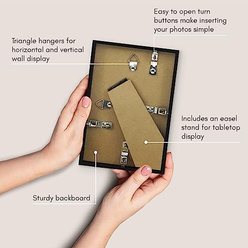 Americanflat 4x6 Picture Frame - Slim Molding - Black - Image 5