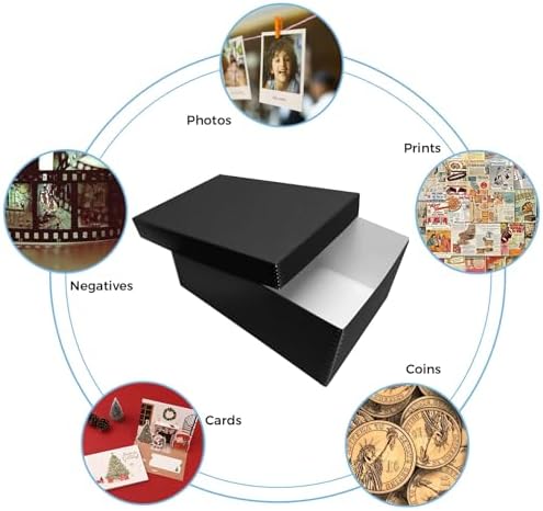 Lineco Archival Photo Card Box, Museum-Quality, 5x8x12 Inch, Black, 2 Pack - Image 7