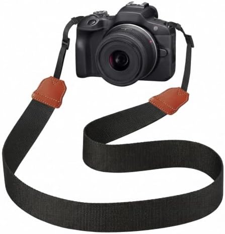 DSLR Camera Neck Strap, Adjustable Woven Soft Camera Shoulder Strap for Canon G7X SX740 EOS R5 R6 5D Mark IV 6D SL3 SL2 T8i T7 T7i 90D 80D Sony ZV-E10 A7C A6600 A7 IV III A7S Nikon Z30 Z50(Black) by Gowjaw