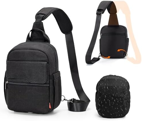 Cwatcun Large Camera Sling Bag, Crossbody Chest Bag with Tripod Holder by FocusonCameraBag
