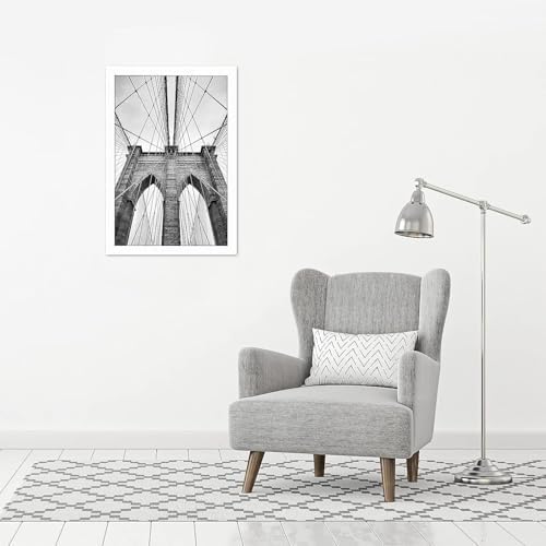 Americanflat 20x30 Poster Frame - White Engineered Wood with Polished Plexiglass - Wide Picture Frame for Vertical or Horizontal Wall Display - Epic Collection - White - Image 5
