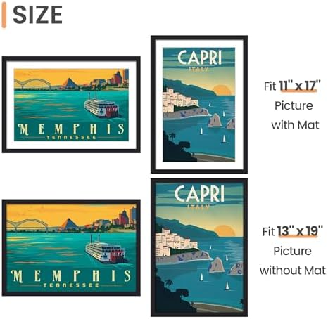 upsimples 13x19 Picture Frame, Gallery Wall Frames Set of 5, Black - Image 5