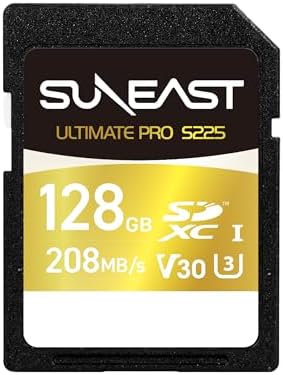 SUNEAST 128GB SD Card SDXC UHS-I V30 U3 C10 Memory Card by SUNEAST