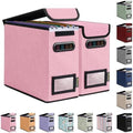 BALEINE File Organizer Box with Lid, Collapsible Hanging File Storage Box by BALEINE