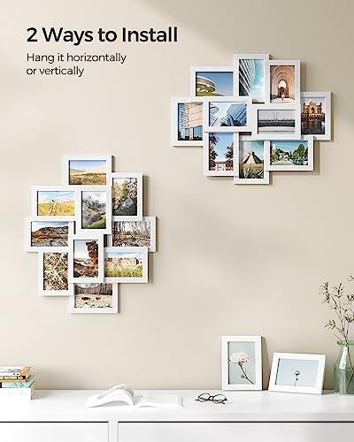 SONGMICS Collage Picture Frames for Wall Decor, 10-Pack 4 x 6, Glass Front - Image 2