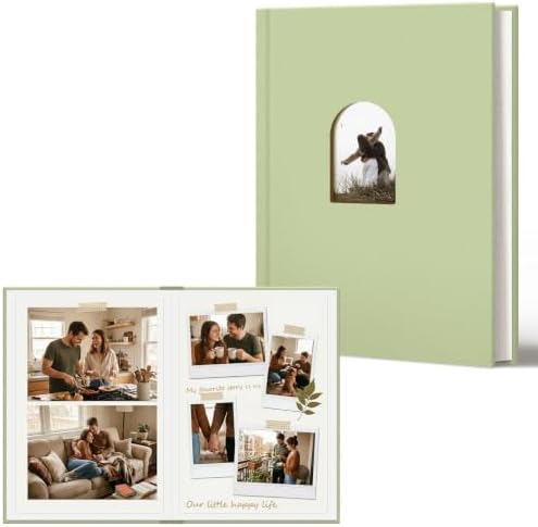 Vienrose Scrapbook Photo Album, 11x8.5 Inch, 26 Pages, Grass Green by Vienrose