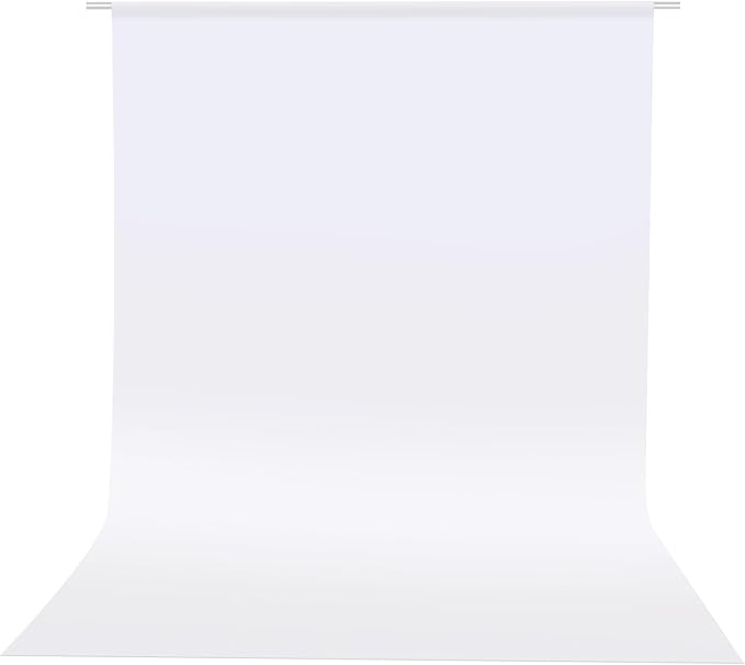 Hemmotop Photo Backdrop, White, 5x7ft, Photography Background Backdrops | Polyester Fabric, Non Reflective, Ideal for Photoshoot, Product Photos, Easter, Birthday, Baby Shower, Halloween Party by Hemmotop