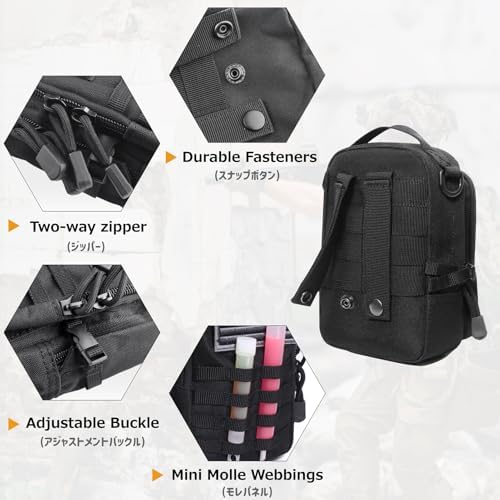 Azarxis Molle Pouches, Tactical Compact EDC Small Utility Pouch Waist Bags Sundries Storage Admin Organize Gear Gadget for Military Backpack - Image 4