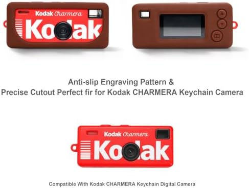 BOVKE Soft Silicone Case for KODAK CHARMERA Keychain Digital Camera, Brown - Image 2