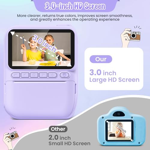 Kids Camera Instant Print, 3.0" HD 32MP Kids Camera - Image 2