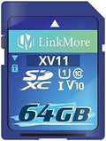 LinkMore XV11 64GB Full-Size SDXC Card, UHS-I U1 V10, 98MB/s Read by LinkMore