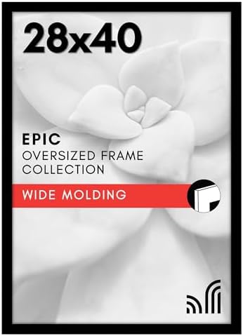 Americanflat 28x40 Poster Frame - Engineered Wood - Black by Americanflat