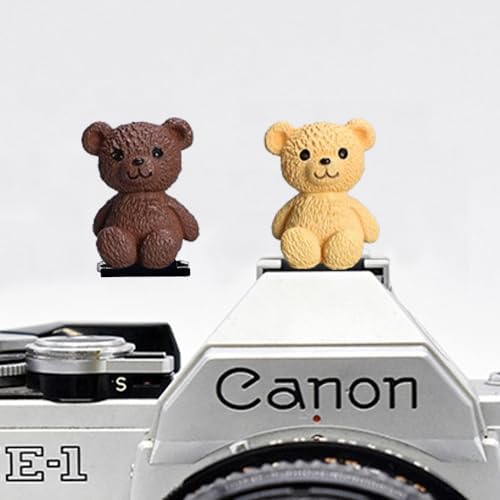 ZOSTLAND SLR Camera Hot Shoe Boot Cover Cap,Dustproof Hot Shoe Protector,Compatible with Sony Fuji Canon Nikon Pentax Leica (2pcs Little Bear) by ZOSTLAND