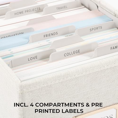 Decorative Photo Storage Box - Sturdy Linen Organizer Holds 850 4x6 Photos - Image 4