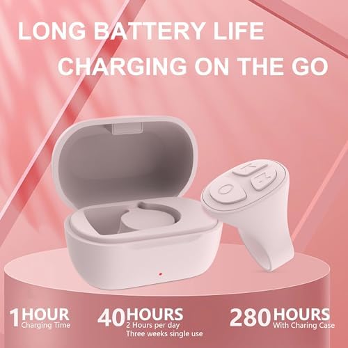 TikTok Scrolling Ring, Bluetooth Camera Remote Control, Scrolling Ring Remote for iPhone TIK Tok Facebook YouTube Instagram Android Phone, Auto Tapper for TikTok Live (Baby Pink) - Image 6