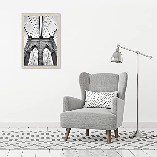 Americanflat 20x30 Poster Frame - Engineered Wood with Polished Plexiglass - Wide Picture Frame for Vertical or Horizontal Wall Display - Epic Collection - Light Wood - Image 4