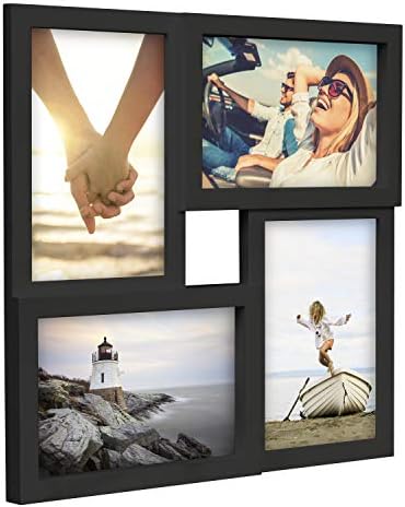 Malden Collage Frame, 4-Opening, Four 4x6 Photos | Black | Matted | Pack of 4 - Image 3