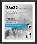 Americanflat 26x32 Poster Frame - Matted to 22x28 - Black by Americanflat