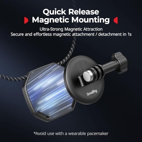 SMALLRIG Quick-Release Action Camera Magnetic Neck Mount with Chest Strap - Image 3