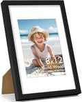Vittanly 8x12 Picture Frame Made of Solid Wood for Wall & Tabletop, Black by Vittanly