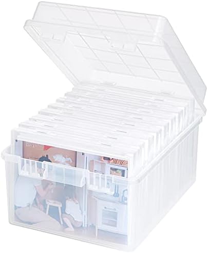 Lifewit 9 Pcs 5"x7" Photo Storage Box, Acid-Free, Clear by Lifewit