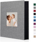 Artmag Fabric Photo Album 4x6 300 Large Capacity for Family Wedding Anniversary Linen Album Holds 300 Horizontal Photos (300 Pockets, Grey) by Artmag