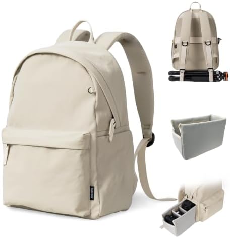 TARION Casual Camera Backpack 15L Urban Photography Bag, Once LT15, Beige by TARION