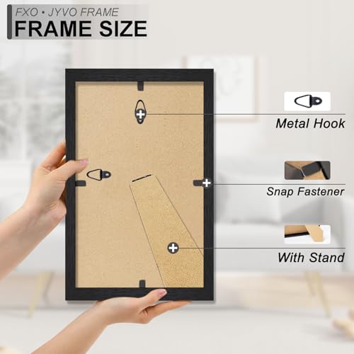 5x9 Picture Frame Set of 6 Black Engineered Wood Tabletop/Wall Hanging - Image 6