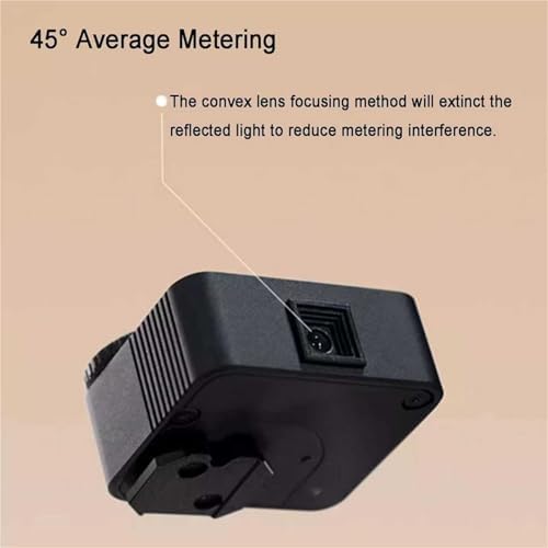 Light Meter for Cameras, Real-time Metering Tool, 2 Dial to Adjust Aperture and Shutter Speed 23 Gears, 45° Light Metering, with Adjustable Cold Shoe Mount (Silver) - Image 3