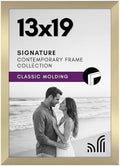 Americanflat 13x19 Picture Frame with Shatter-Resistant Glass - Signature Collection - Gallery-Style Frames Made of Engineered Wood - Photo Frame for Wall Display - Gold by Americanflat