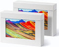 5x7 Photo Storage Boxes, Small Photo Storage Box Archival For Couple Photos, Postcards Box, Cardboard Photo Case For Pictures (2 Pack) by Aiuonenian