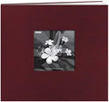 Pioneer 8 Inch by 8 Inch Postbound Silk Fabric Frame Cover Memory Book, Cranberry by PioneerPhotoAlbums
