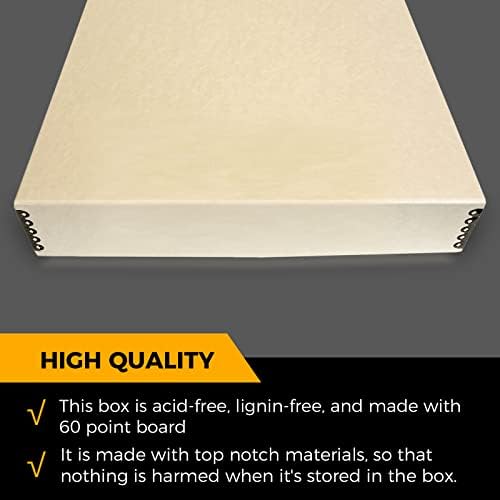 Golden State Art, Archival Drop Front Storage Box, Tan-17.75x22.75x3 Inch - Image 5