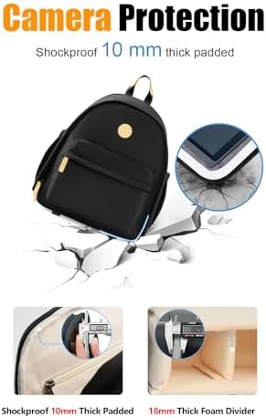 Cwatcun Midi Camera Backpack for Women, DSLR Bag with Tripod Strap - Image 3
