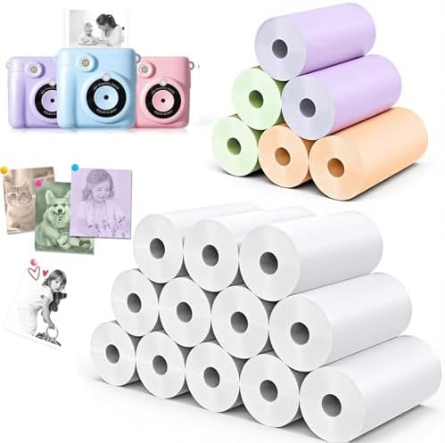 18 Rolls Kids Camera Paper Roll Refill Compatible with Most Instant Print Cameras for Kids BPA Free （2.24"x0.98" ） by Unknown